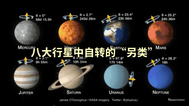 浅谈天文地理:金星与天王星,太阳系八大行星中自转的“另类”