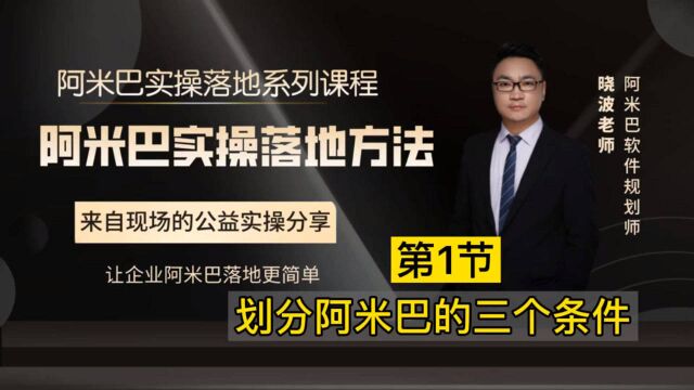 阿米巴实操落地划分阿米巴的三个条件