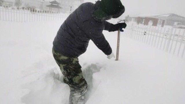 积雪没膝,房屋被埋!内蒙古通辽遭遇特大暴雪