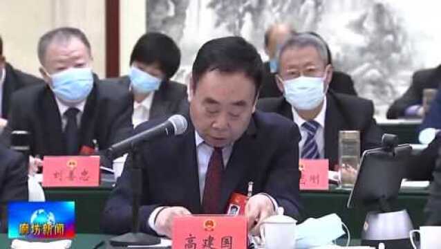 廊坊广电ⷥ䴦ᤸ讐Š廊坊代表团认真审议省人大常委会及省法检“两院”工作报告 为加快建设现代化经济强省美丽河北提供法治保障