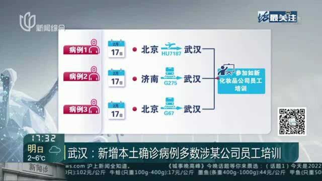 武汉:新增本土确诊病例多数涉某公司员工培训——截至今日12时累计报告本土感染14人 均与培训班相关