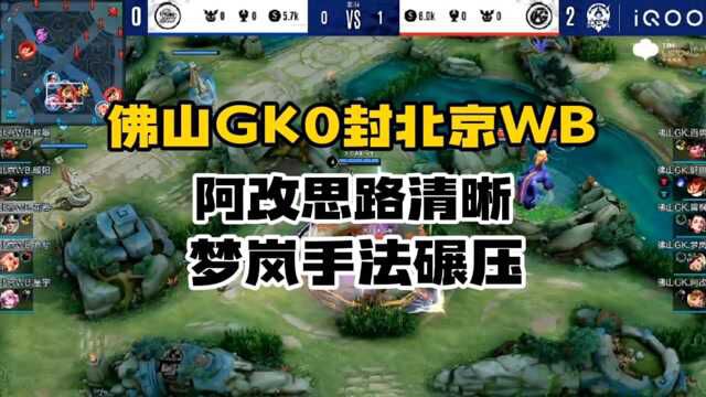 赢得那么轻松?佛山GK零封北京WB,到底是S组打B组!