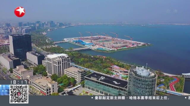 临港在建最高建筑完成筏板浇筑 为全面恢复施工做好准备