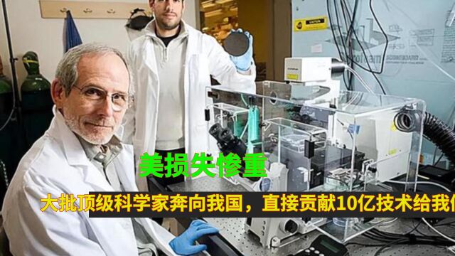 美损失惨重,大批顶级科学家奔向我国,直接贡献10亿技术给我们