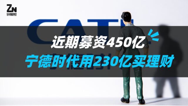 替股东炒股?宁德时代用230亿买理财,资金来自近期定增450亿