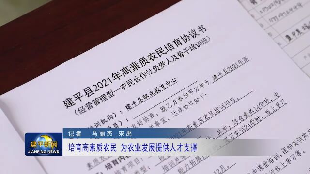 【推动高质量发展】培育高素质农民为农业发展提供人才支撑