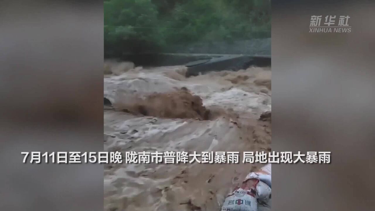 甘肃陇南强降雨致6人遇难