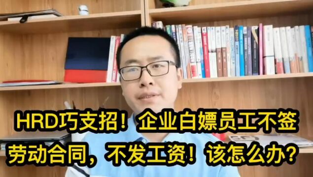 HRD巧支招!企业不签劳动合同,辞退员工不发工资!该怎么办?