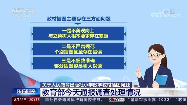 关于人民教育出版社小学数学教材插图问题 教育部今天通报调查处理情况