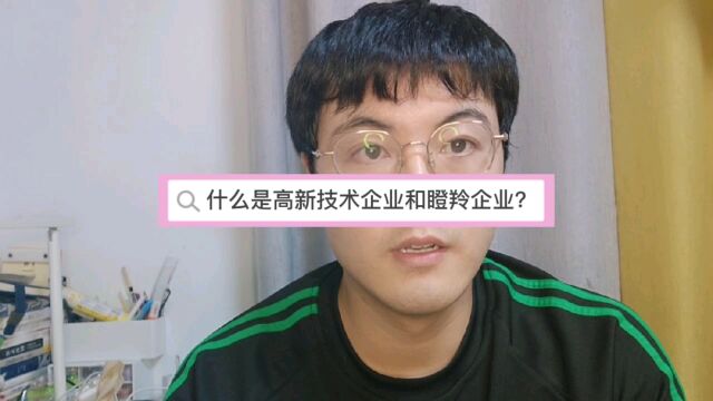 什么是高新技术企业和瞪羚企业?