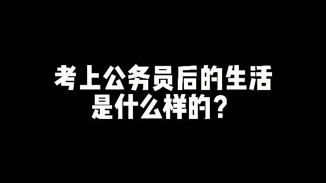 老舅答疑:考上公务员后的生活是什么样的?