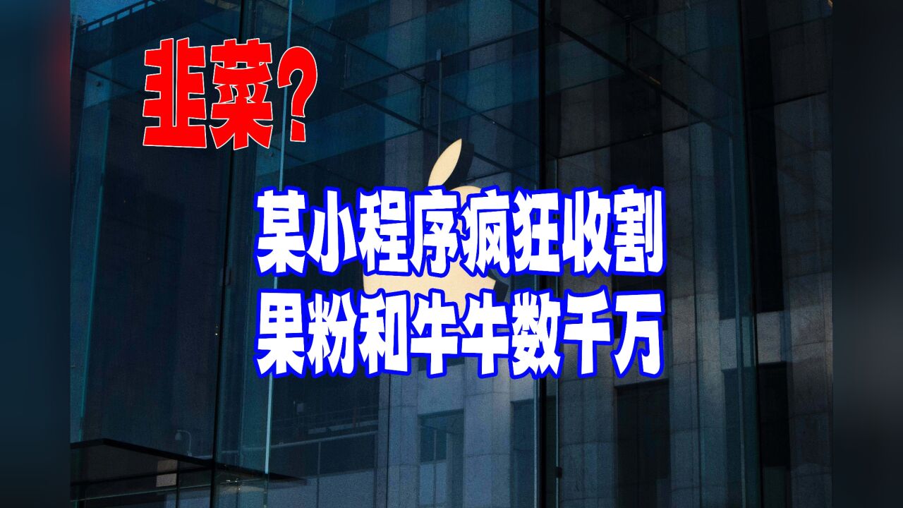 果粉和牛牛被某小程序疯狂收割几千万并成功跑路,你怎么看