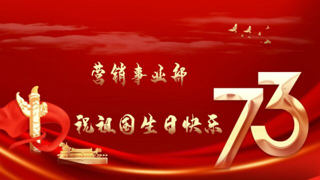 鄂尔多斯集团迎国庆营销事业部为祖国献礼.