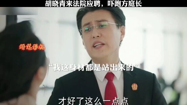 胡晓青来法院应聘,吓跑方庭长