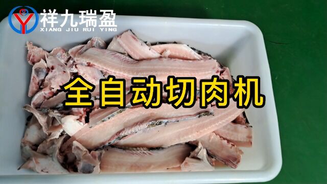 小伙想把零下35℃的猪牛羊微冻肉切段切块,看祥九瑞盈这个全自动切肉机怎么做