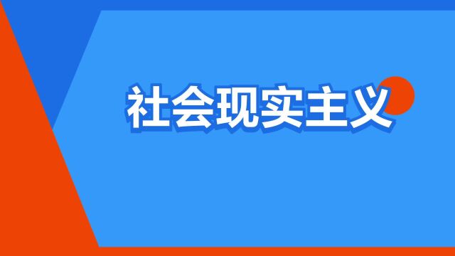 “社会现实主义”是什么意思?