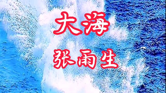 张雨生深情演唱的《大海》百听不厌,经典永流传.