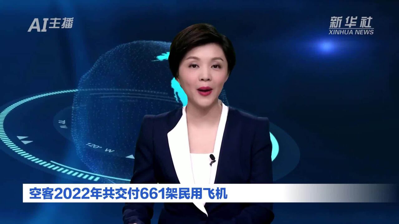 AI合成主播|空客2022年共交付661架民用飞机