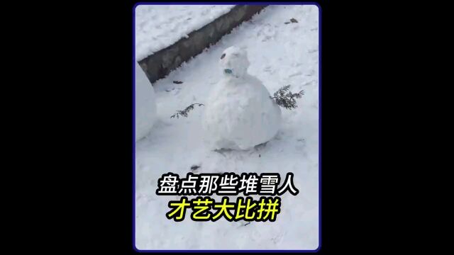 盘点那些堆雪人才艺大比拼,南方的我只配在被窝里玩静电!