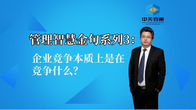 【许OK】管理智慧金句系列3:企业竞争本质上是在竞争什么?