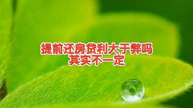 提前还房贷需要预约3个月,提前还能省利息吗?有必要吗?不一定