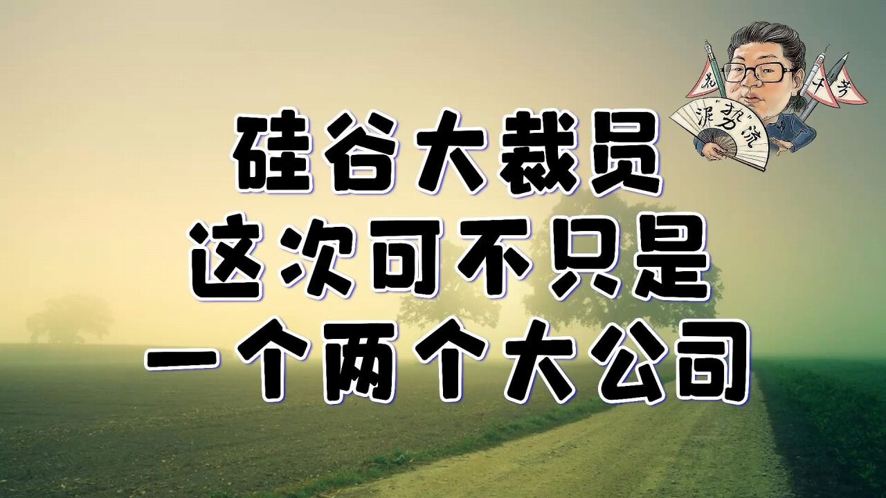 花千芳:硅谷大裁员,这次可不只是一个两个大公司