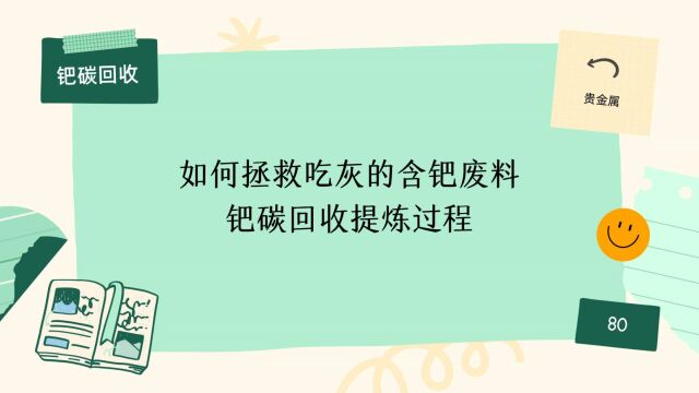 钯碳回收,打开隐藏的宝藏,钯碳催化剂回收技术