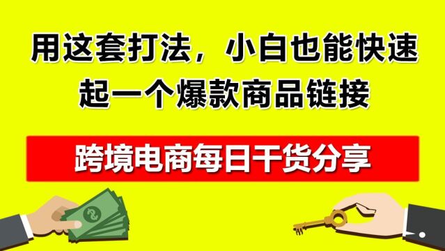 2.用这套打法,小白也能快速起一个爆款商品链接