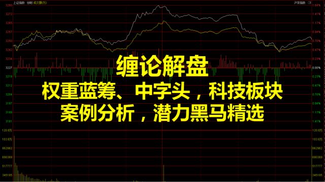 20230319缠论解盘:权重蓝筹、中字头、科技板块案例分析,潜力黑马精选