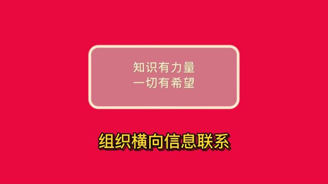 德理创新组织进化——组织横向信息联系