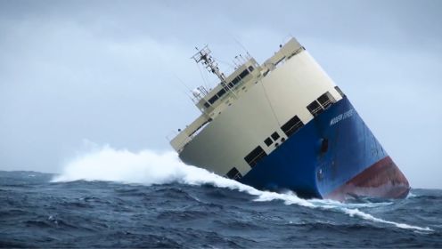 36000吨的大货船：被海上风暴吹歪，看看如何救援？场面不多见
