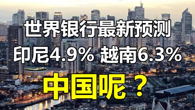 世界银行2023年各国GDP增速预测:印尼4.9%,越南6.3%,中国呢?