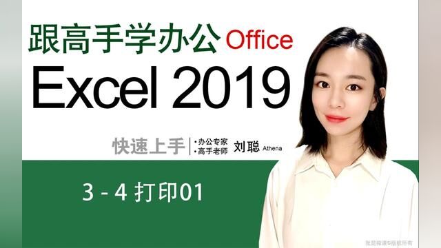 EXCEL 2019 从入门到精通 34 打印01 #函数 #excel教程 #excel教学