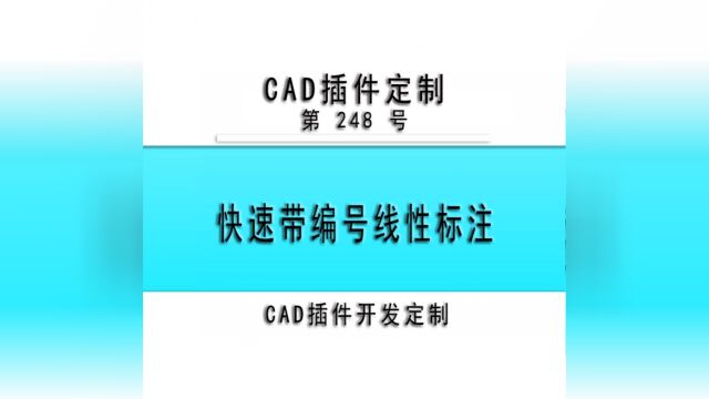 #小懒人CAD插件 :248快速带编号线性标注CASS插件CAD快捷命令