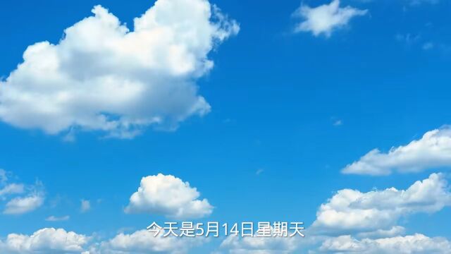 今天是5月14日星期日