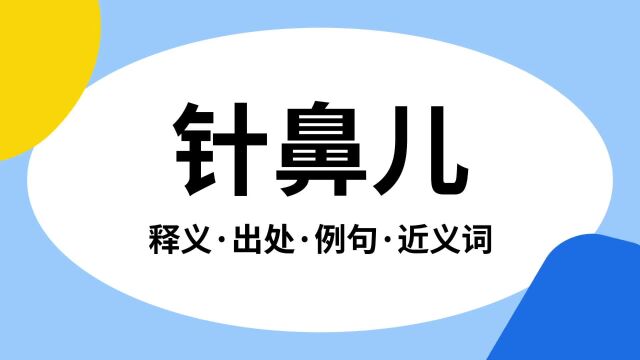 “针鼻儿”是什么意思?