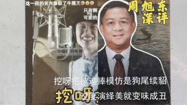 周旭东:挖呀挖被追捧模仿是狗尾续貂 过度演绎美就变味成丑