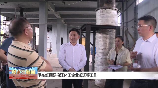 毛东红调研沿江化工企业搬迁等工作