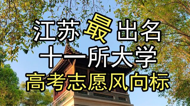 高考志愿风向标:江苏省11所好大学,不一样的解读