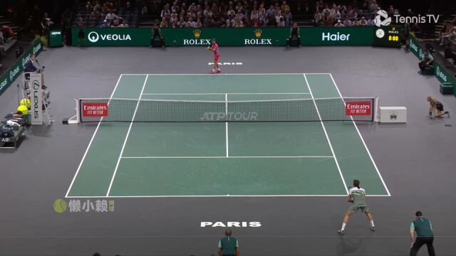 2023ATP巴黎大师赛R2 德约科维奇vs埃切维里