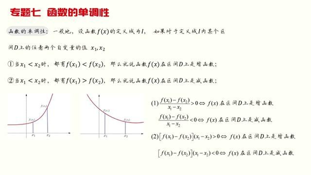 040、【函数的概念与性质】常见函数单调性【题号155157】#高中数学 #高考数学 #一轮复习