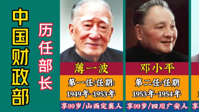 自1949年新中国成立至今,中国财政部历任13位部长,你觉得哪一位为国家贡献最大