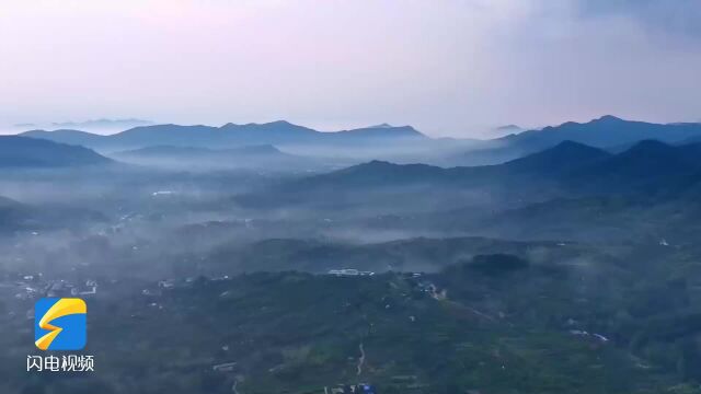 远山如黛 近水含烟 雨后蒙阴再现“千里江山图”