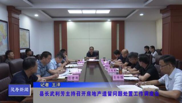 【时政要闻】灵寿县召开房地产领域遗留问题处置工作调度会