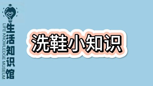 洗鞋小知识,学会全家喜提新鞋子