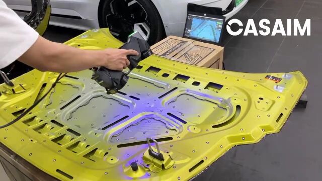 三维扫描汽车引擎盖机盖改装设计尺寸测量3d打印汽车零部件CASAIM