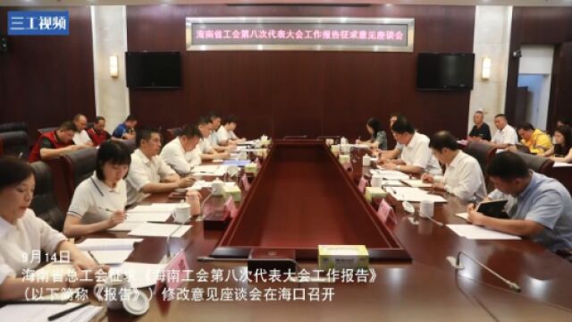 《海南工会第八次代表大会工作报告》修改意见座谈会召开