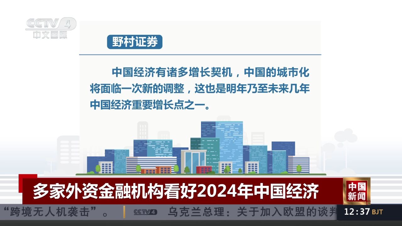 多家外资金融机构看好2024年中国经济