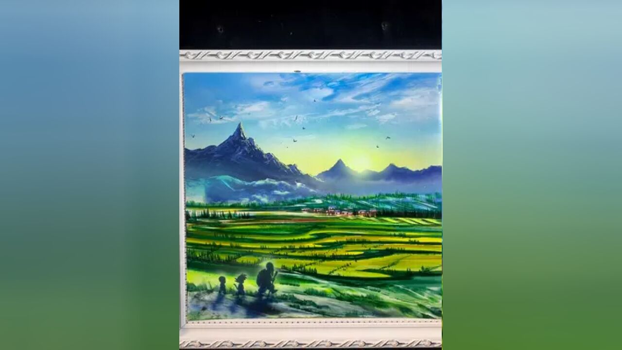 七龙珠风景题材喷漆画