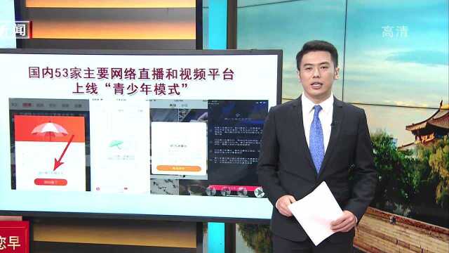 国内53家主要网络直播和视频平台上线“青少年模式”